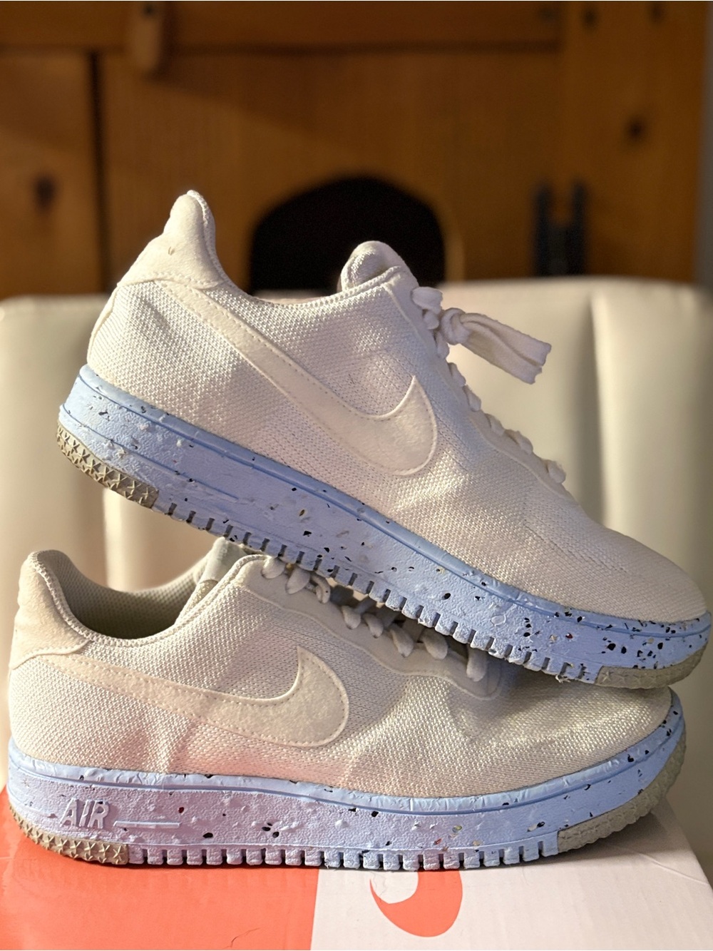 Nike Air Force 1 Crater Flyknit White Pure Platinum Sneakers